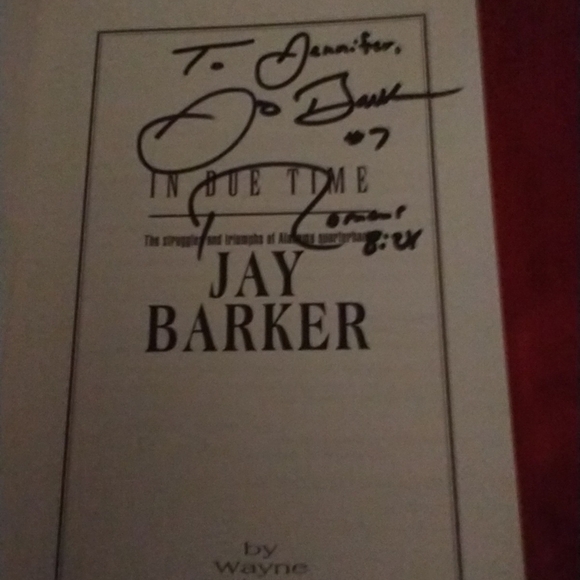 Signed Jay Barker In Due Time, PB 1995 - Picture 2 of 3